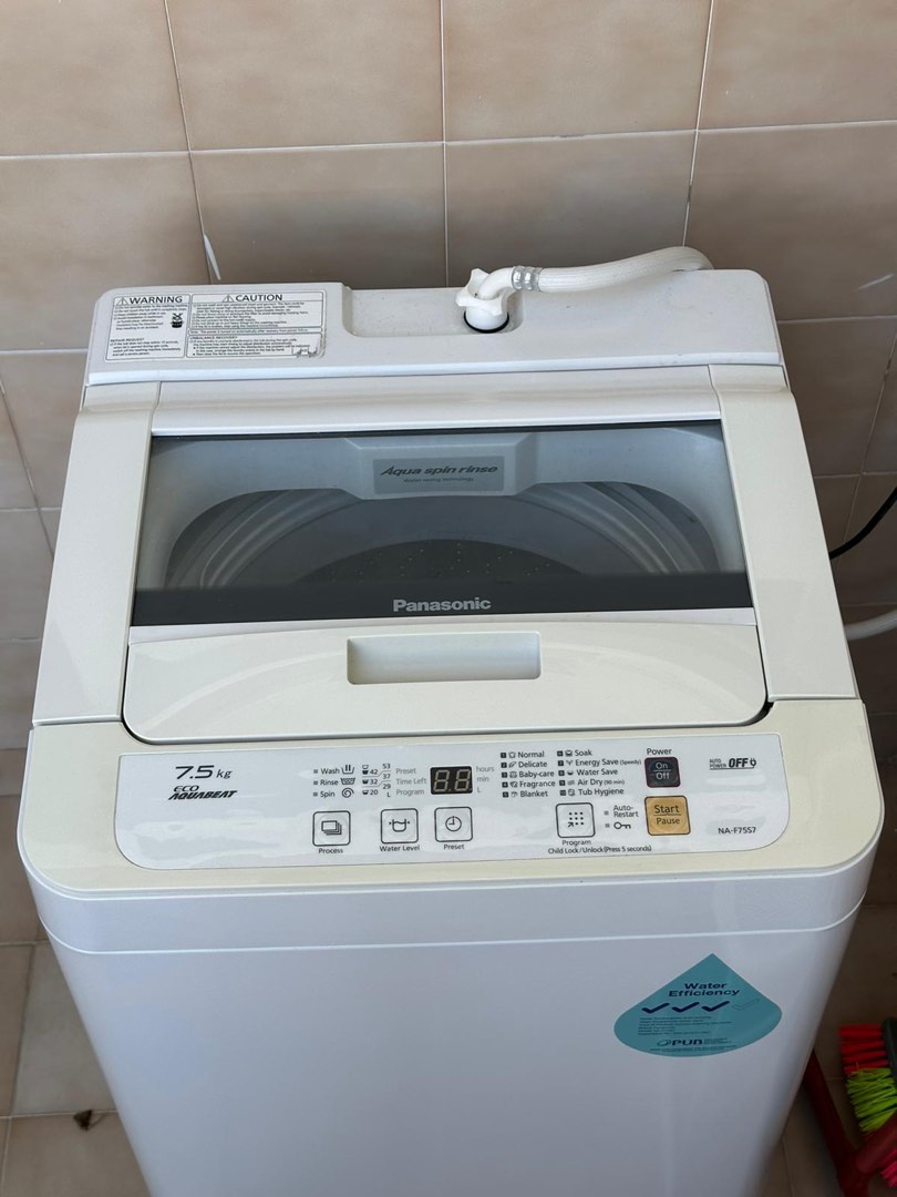 Panasonic 7.5kg Top Loading Washing Machine NAF75S7, TV & Home