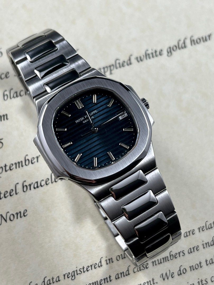 Patek Philippe Nautilus 3900/001 Blue Dial Watch With Papers