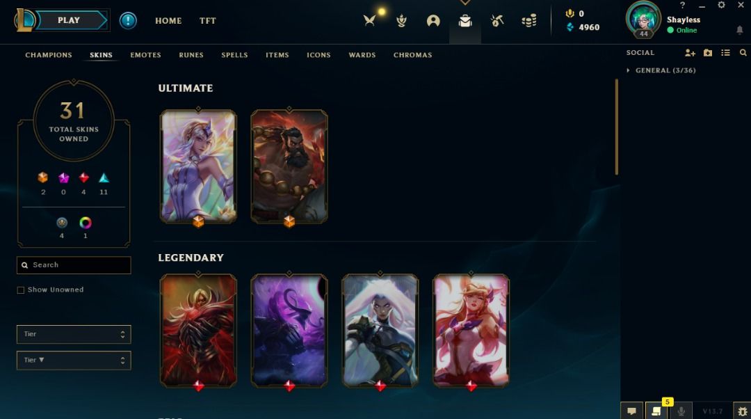 [PH] LEAGUE OF LEGENDS SMURF FRESH ACCOUNT FOR SALE (complete champion ...