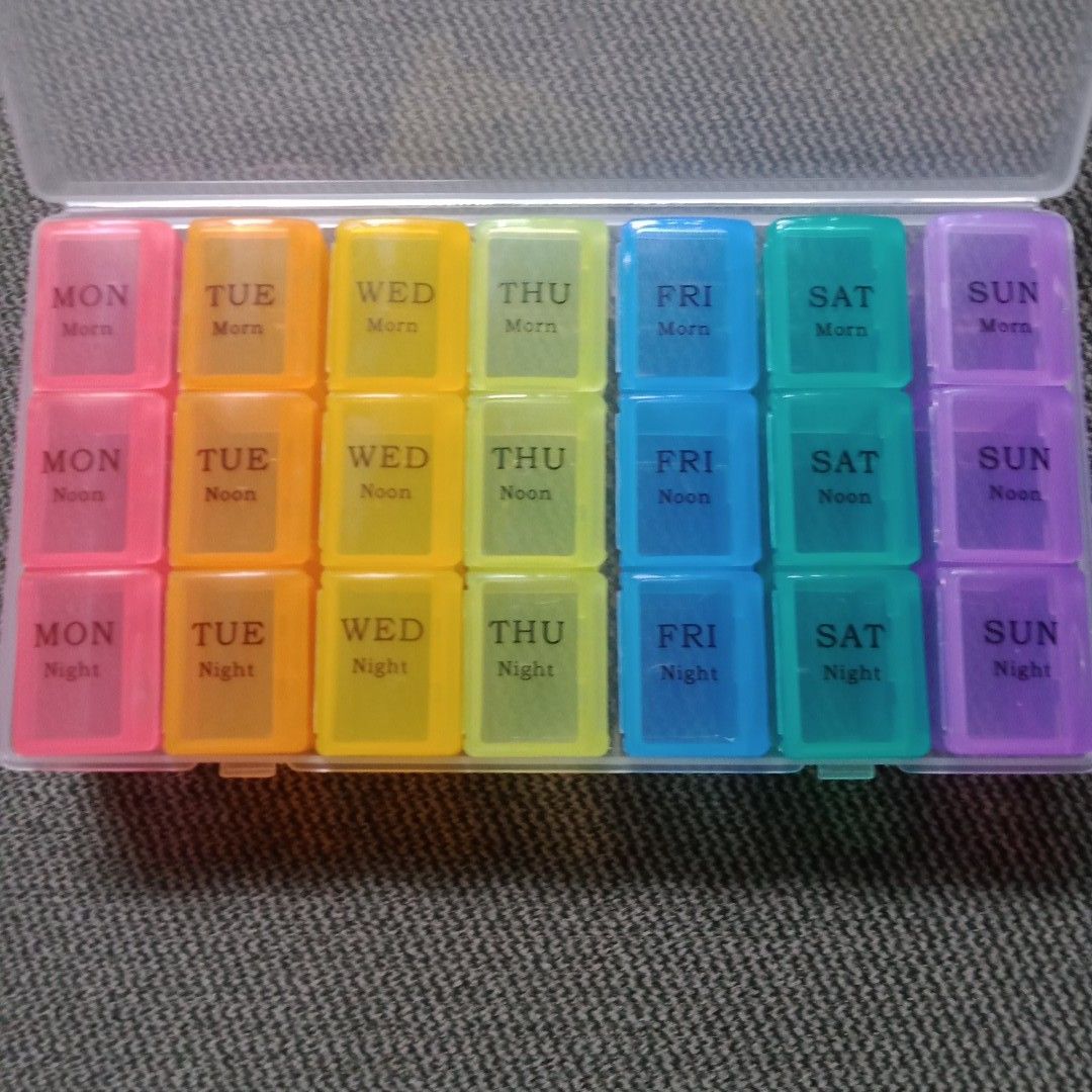 Pill Medicine Storage Organizer Sorter (Category: Medical Supplies & Tools) located in Manila. Submitted by PickClickShip (Listing ID 1231631734, Image 3). Description: Pill Medicine Storage Organizer Sorter AUS Make sure you never miss a dose of your medication with this awesome pill organizer. - pill storage and organizer for your weekly consumption - includes 7 x pill boxes and 1 clear main box - each compartment includes a raised lip for each