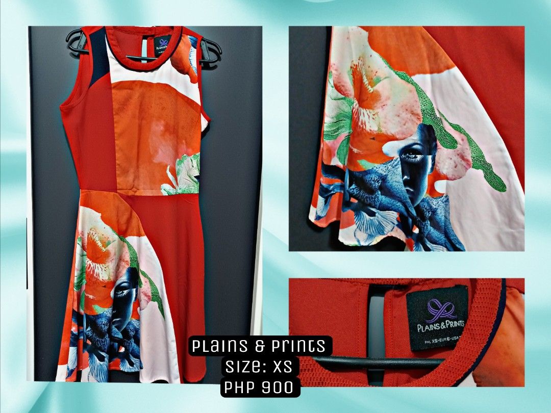 PLAINS & PRINTS DRESS (Category: Dresses) located in Manila. Submitted by twentythirdstore (Listing ID 1231766523, Image 1). Description: Plains & Prints Size: XS used but not abused.