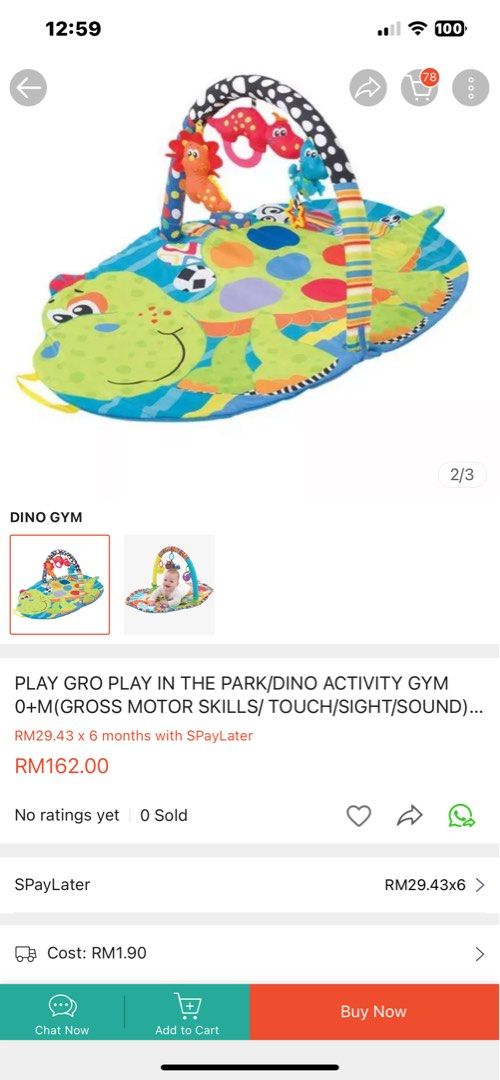 Playgro Dino Gym NEW