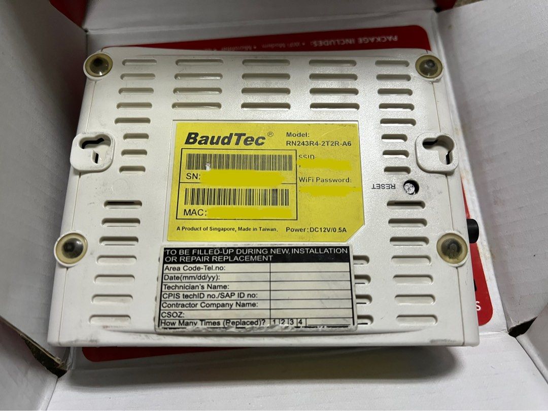 PLDT HOME DSL MODEM BAUDTEC RN243R4 WIFI Wired Wireless, Computers ...