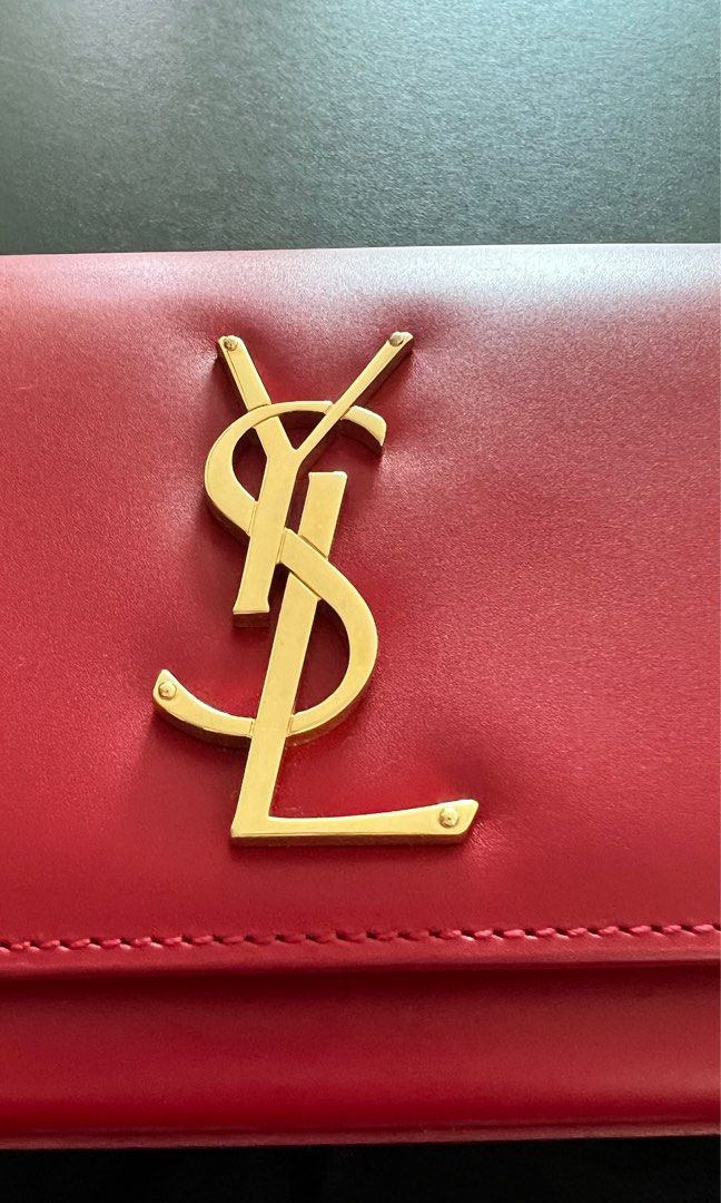 Pre owned YSL clutch in red Luxury Bags Wallets on Carousell