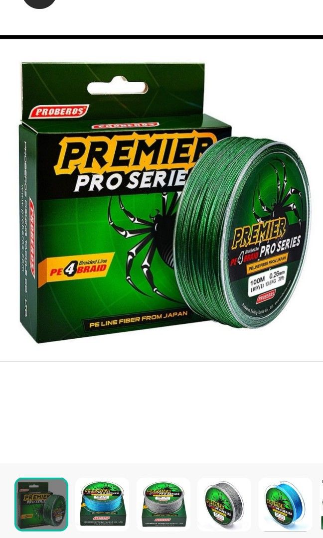 PRO BEROS PE 4 Braided Fishing Line, Sports Equipment, Fishing on