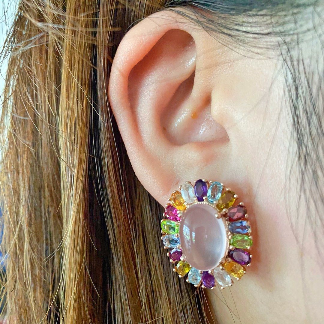 Quartz earrings best sale