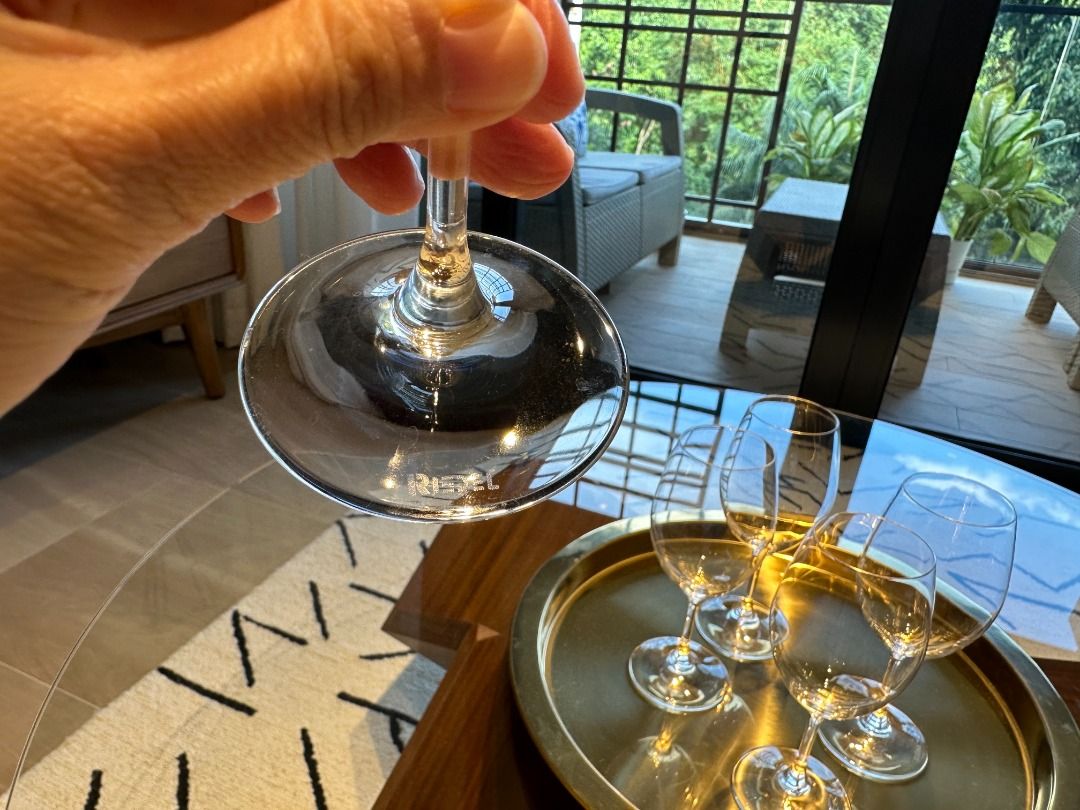 Riedel universal wine glasses, set of 5, Furniture & Home Living