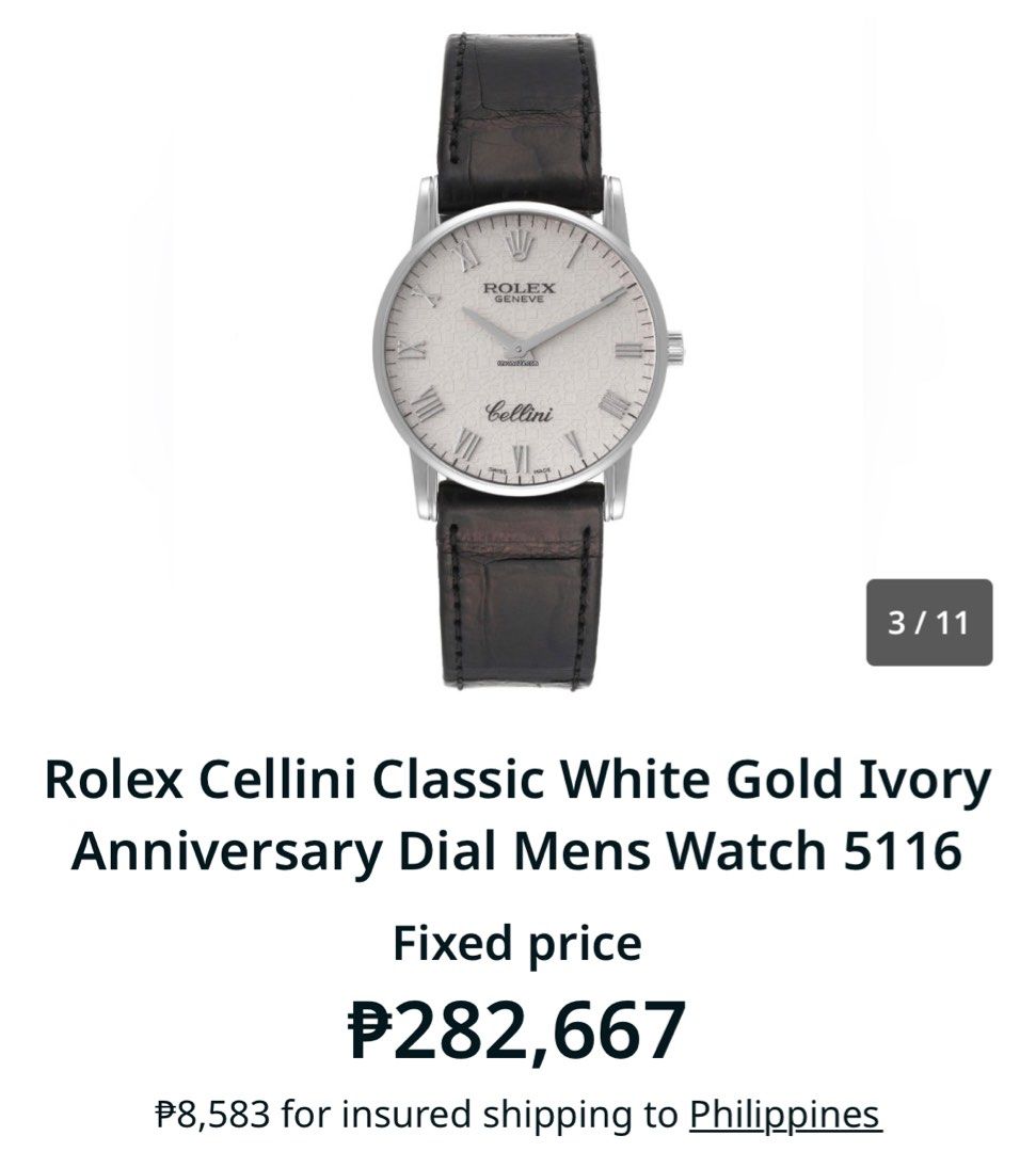 Rolex cellini shop price philippines
