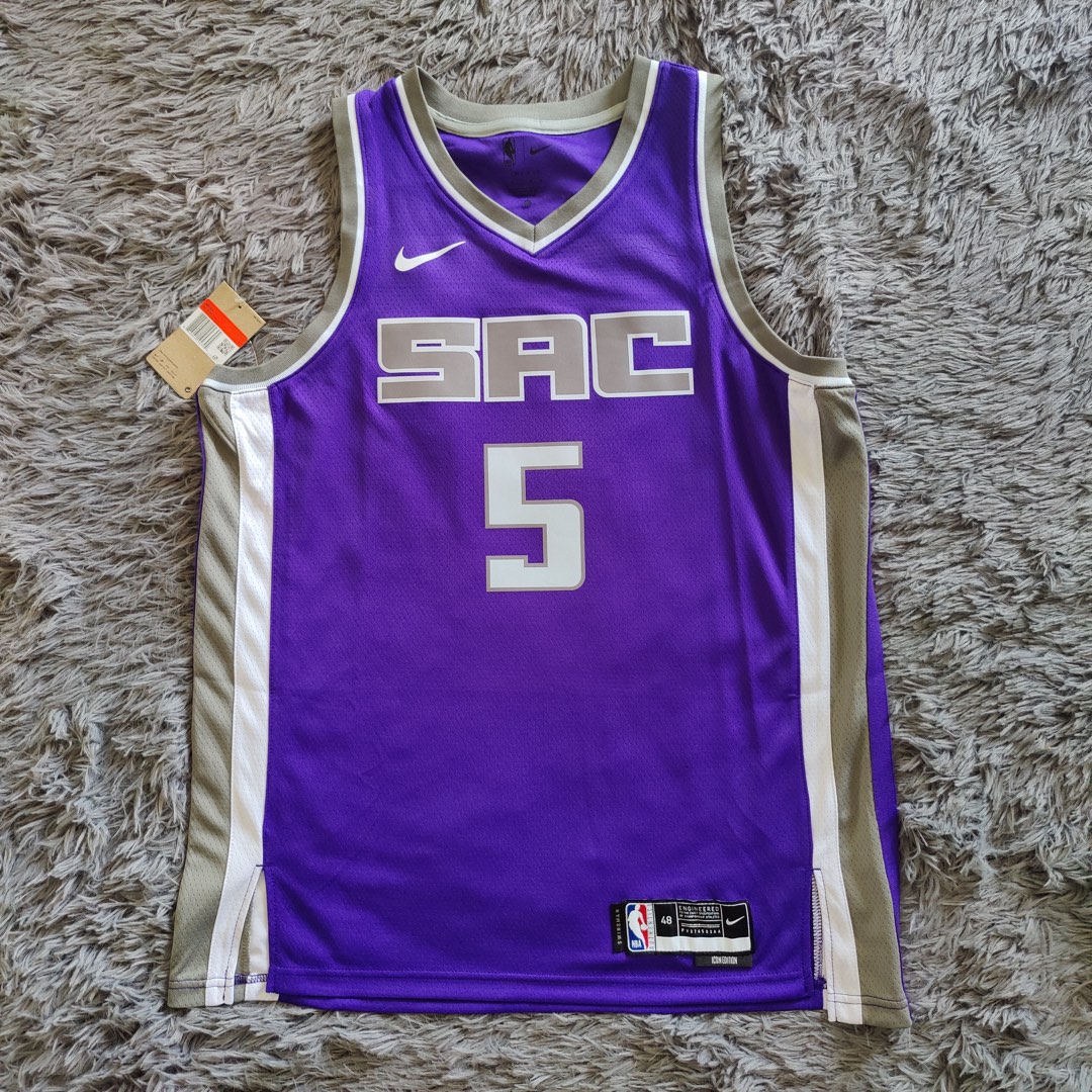 Youth Jordan Brand De'Aaron Fox Purple Sacramento Kings Swingman Jersey - Statement Edition Size: Extra Large