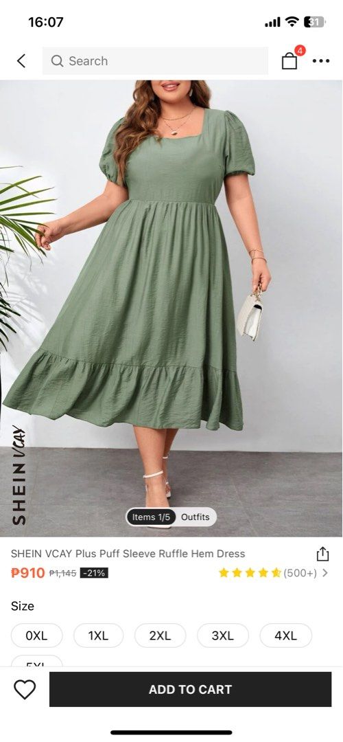 SHEIN Puff Sleeve Hem Dress (Category: Dresses) located in Las Pinas. Submitted by live__anne (Listing ID 1231681286, Image 2). Description: .
