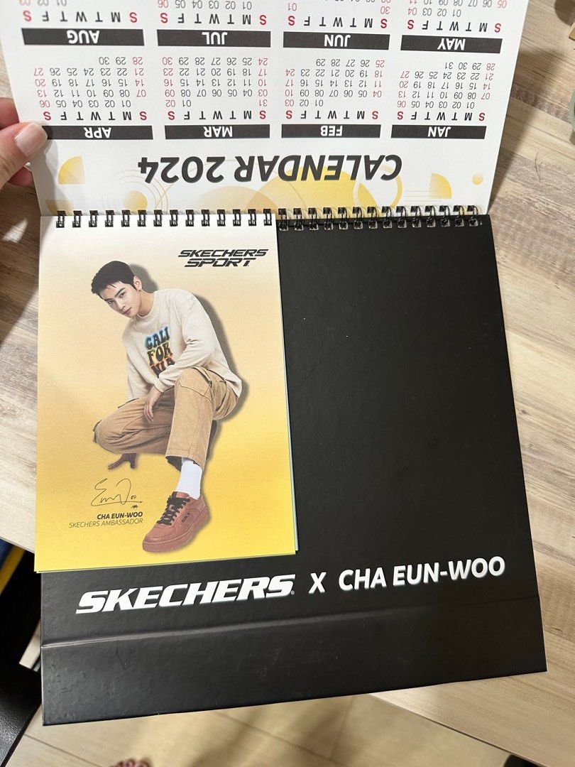 Skechers x Cha Eun Woo 2023 calendar, Hobbies & Toys, Memorabilia & Collectibles, K-Wave on