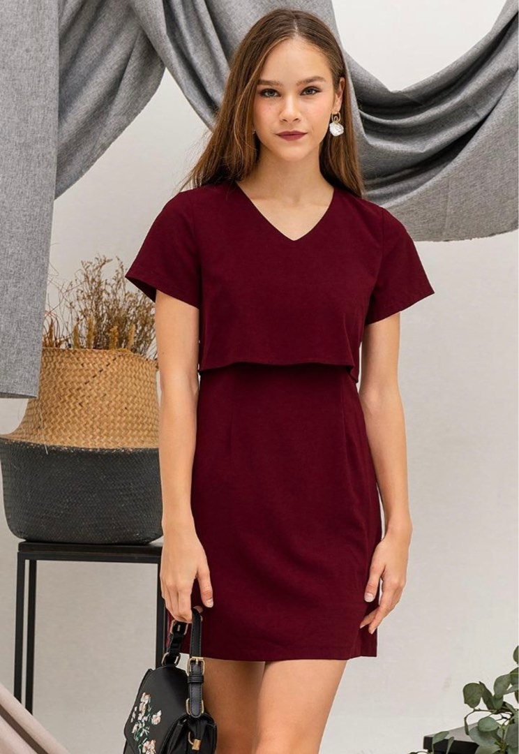 SSD Trixie Dress in Maroon, Women's Fashion, Dresses & Sets, Dresses on