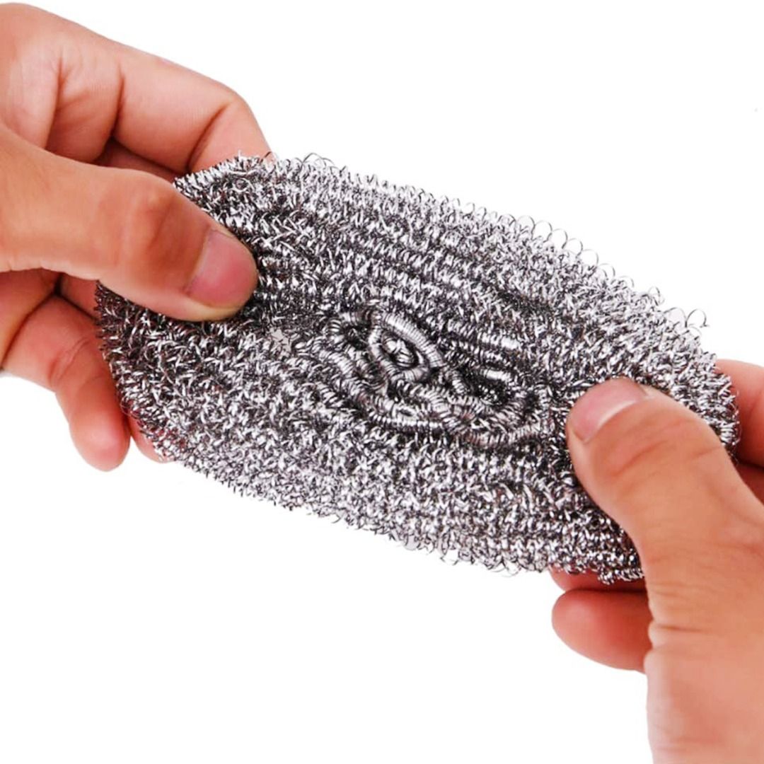Steel Wool Scrubber Metal Scouring Scourer Scrubbing Wire Brush Pads on
