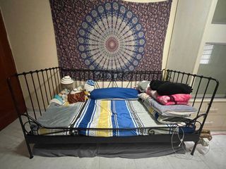 Super single sized bed frame + mattress (IKEA brand)