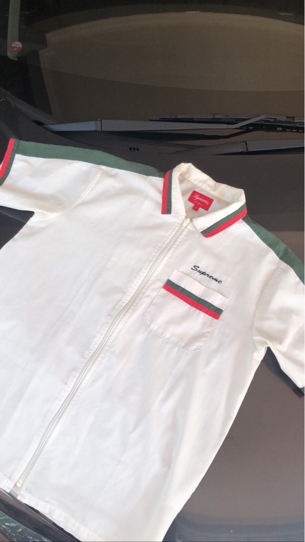 Supreme zip shop up work shirt