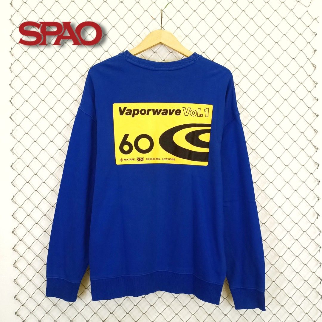 Sweater Crewneck SPAO Original Casual Brand Vapor Logo Or Fesyen