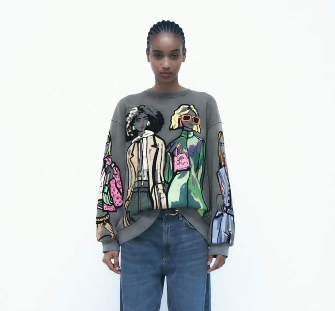 Zara graphic sweatshirt outlet