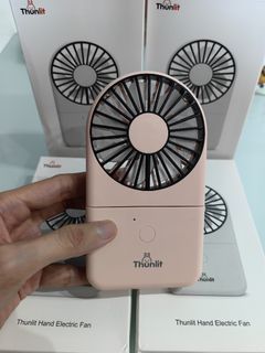 Thunlit mini elctric fan holding hanging USB charging 1800mAh Rechargable small