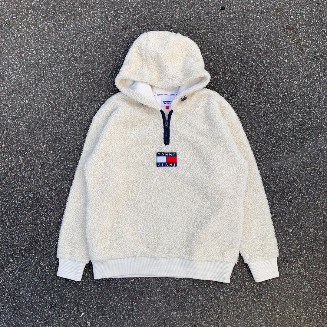 Tommy hilfiger sherpa hoodie cheap