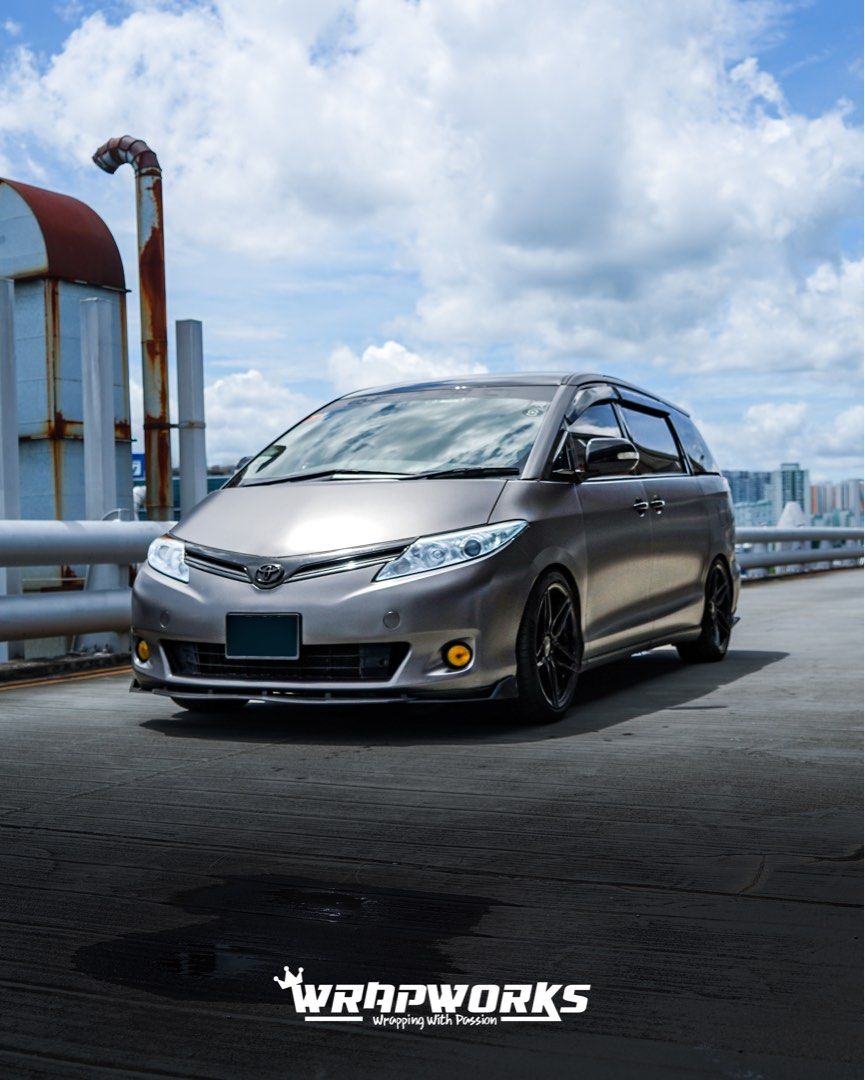 Toyota Estima - Satin Dark Grey Full Wrap, Car Accessories, Accessories ...