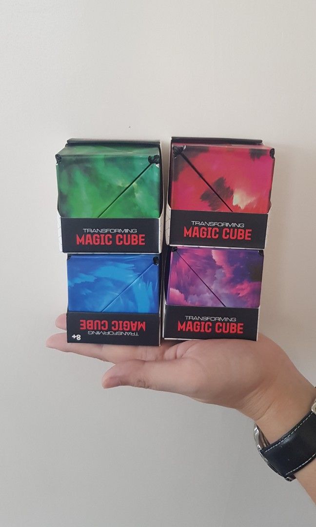 TRANSFORMING MAGIC CUBE (Category: Board Games & Puzzles) located in Manila. Submitted by jimtonline1206 (Listing ID 1231632550, Image 2). Description: 🛎Shape shifting puzzle magnetic cube 🛎Creates 72 shapes 🛎Fidget toy 🛎Boosts child's creativity and critical thinking 🛎Can help reduce stress and anxiety 🛎Several designs to choose from.