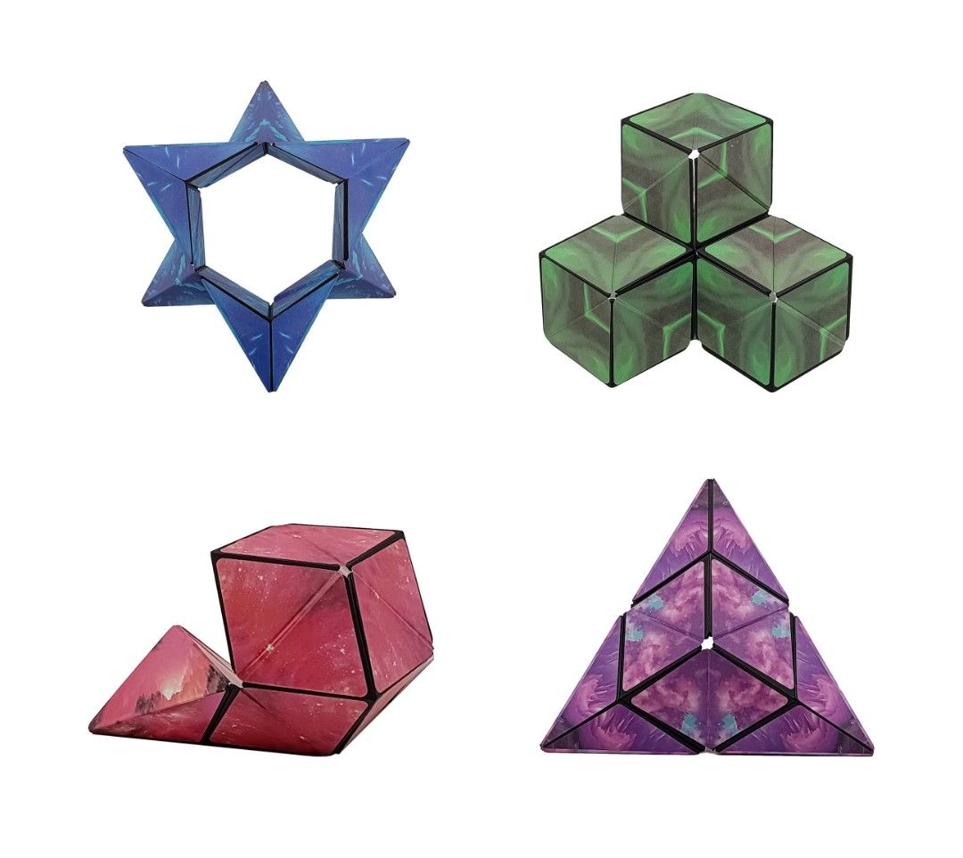 TRANSFORMING MAGIC CUBE (Category: Board Games & Puzzles) located in Manila. Submitted by jimtonline1206 (Listing ID 1231632550, Image 3). Description: 🛎Shape shifting puzzle magnetic cube 🛎Creates 72 shapes 🛎Fidget toy 🛎Boosts child's creativity and critical thinking 🛎Can help reduce stress and anxiety 🛎Several designs to choose from.