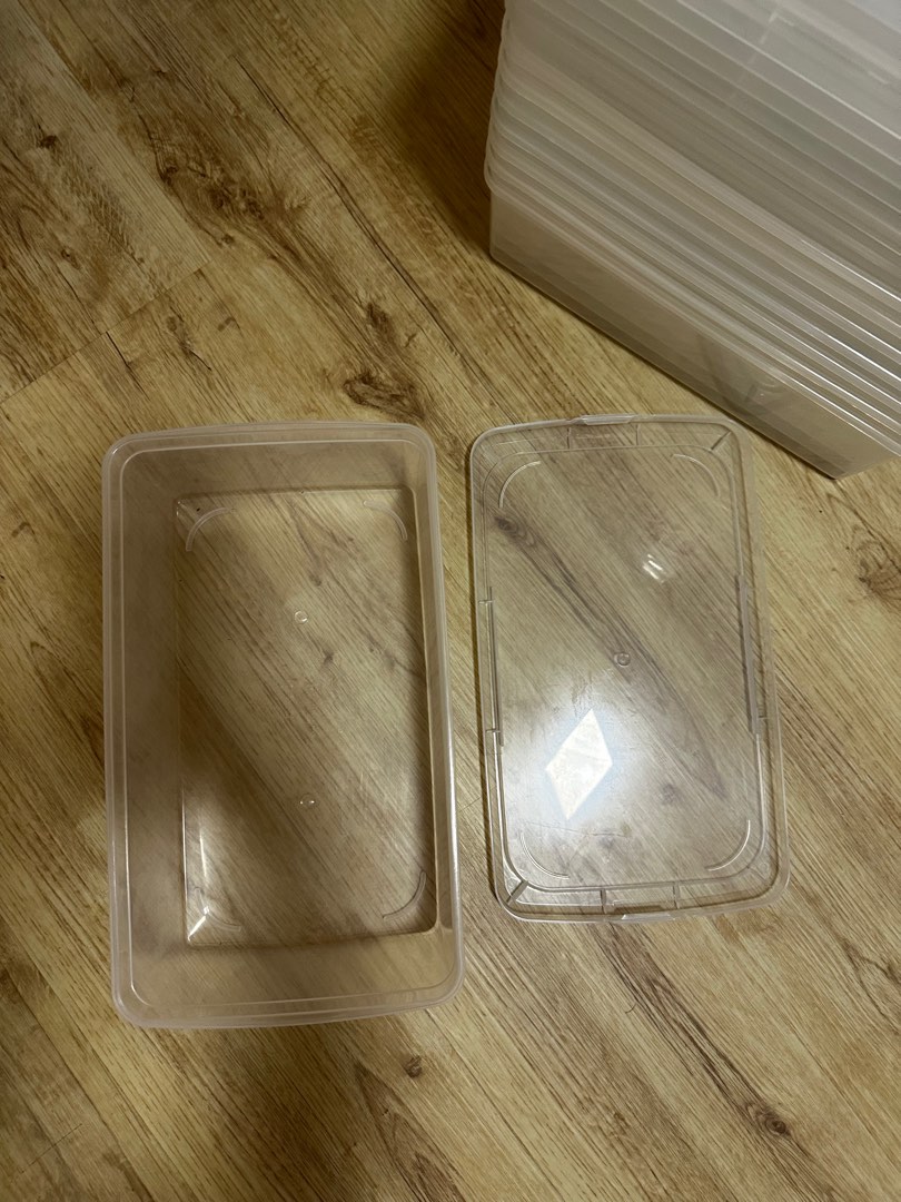 Transparent Shoe boxes (Daiso), Furniture & Home Living, Furniture, Shelves, & Racks on