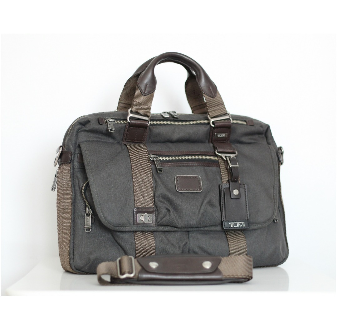 Tumi 22634ATH2 Alpha Bravo Anthracite Canvas Pinckney Flap