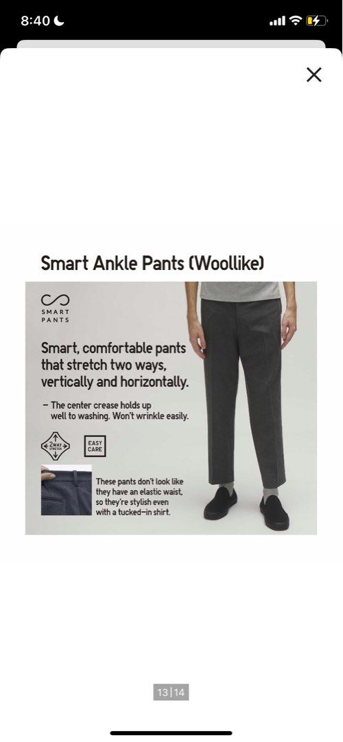 Smart Ankle Pants (Woollike)