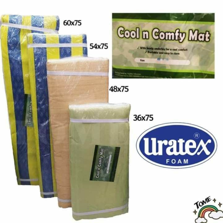 Uratex banig with foam (Category: Bed Frames & Mattresses) located in Manila. Submitted by saguittarian06 (Listing ID 1231781069, Image 1). Description: Restock !!! Banig W/ Foam Size 30"x"75 - 1100 Small Size 36"x"75 - 1300 Single Size 48"x"75 - 1400 Double Size 54"x"75 - 1500 Semi family Size 60"x"75 - 1600 Family.