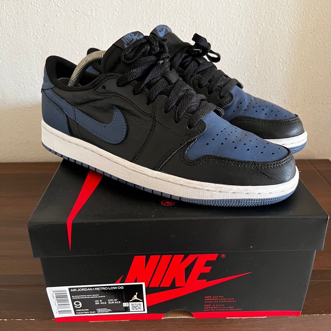 US9 Like new Nike Air jordan 1 low Mystic navy Men s Fashion