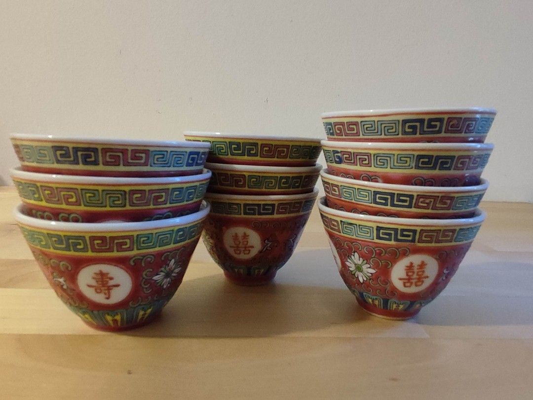 Vintage Chinese Porcelain Tea cups, Furniture & Home Living