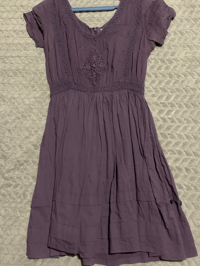 Vintage Purple Dress, Women's Fashion, Dresses & Sets, Dresses on Carousell
