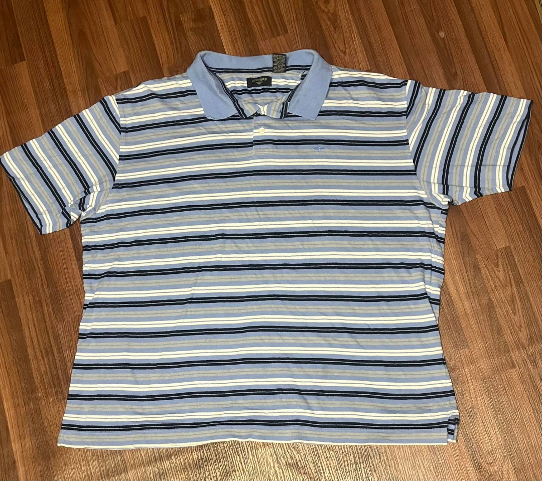 Vintage Stripes Polo Shirt, Men's Fashion, Tops & Sets, Tshirts & Polo