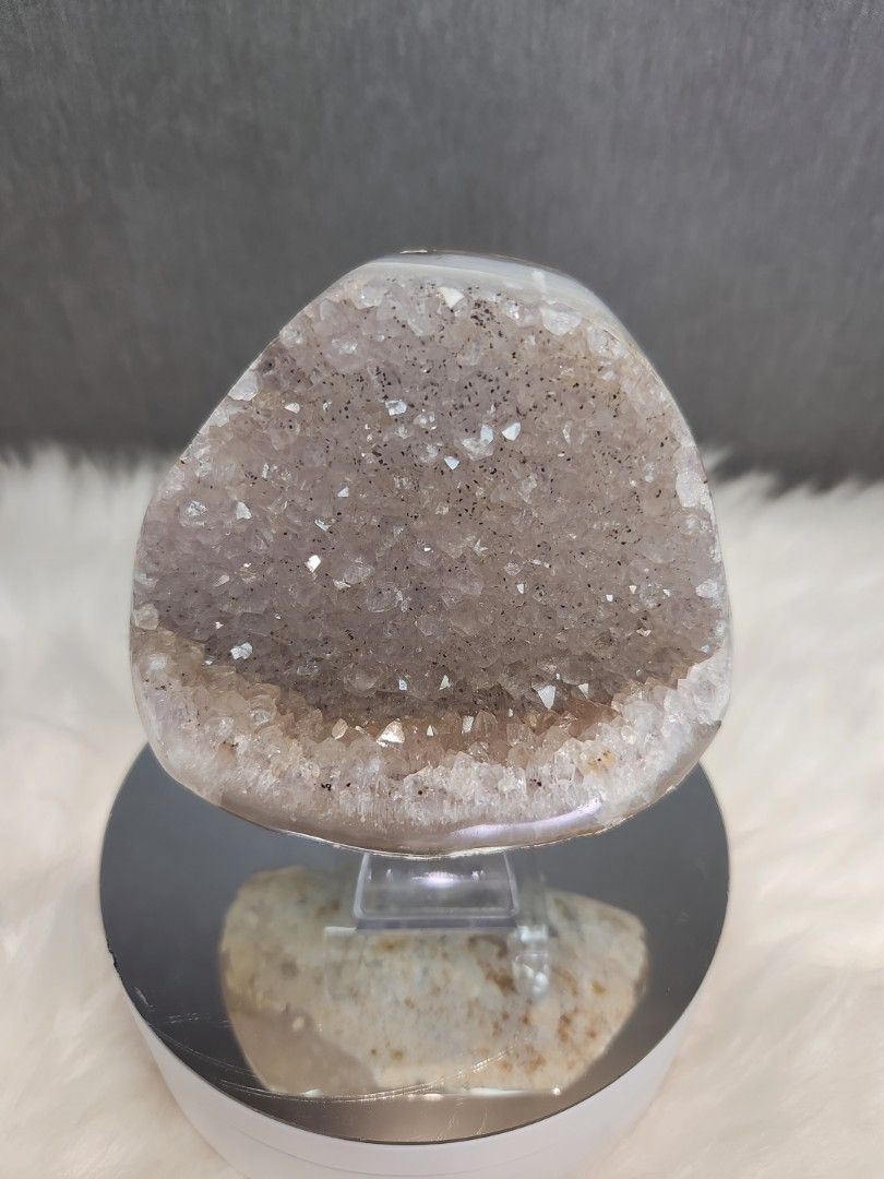 White Druzy Agate Crystal Women s Fashion Jewelry Organisers