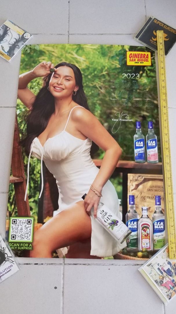 Yassi Pressman and Max Collins wall calendars (Category: Other Merchandise) located in Quezon City. Submitted by nextnoel (Listing ID 1231619130, Image 3). Description: Yassi Pressman Ginebra 2023 calendar (Omnibus White variant) = 300 - minor creases due to delivery/handling. Max Collins Cobra/Asia Brewery calendar = 300 - minor creases due to delivery/handling. 500 if buying both. Not for shipping outside Metro Manila due to damage through ship
