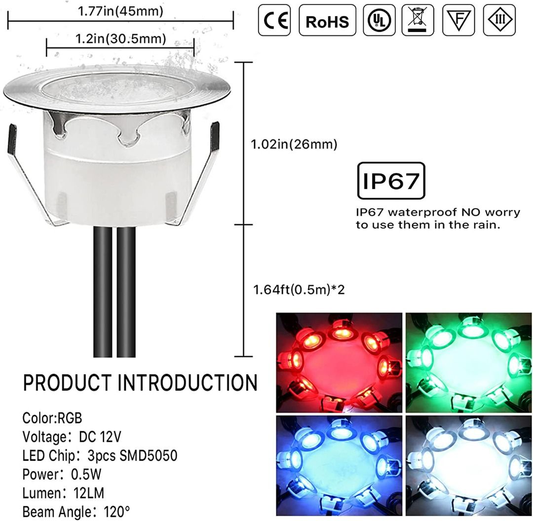 Mains powered sales led decking lights