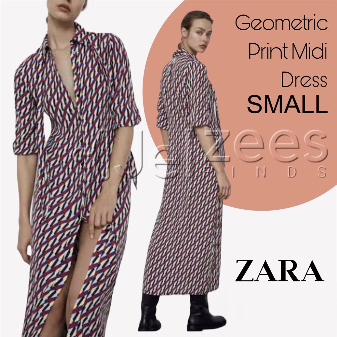 ZARA GEOMETRIC DRESS, Women's Fashion, Dresses & Sets, Dresses on Carousell