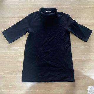 Zara High Neck Basic Black Dress
