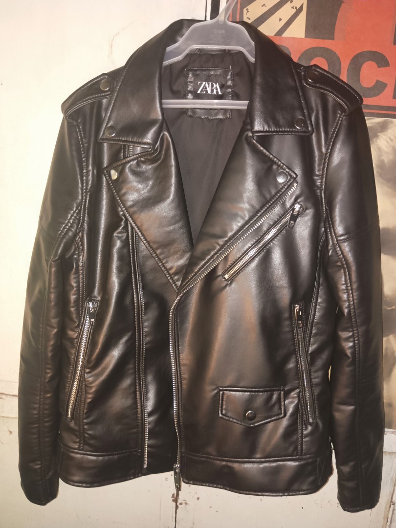 Zara Leather Biker Jacket on Carousell