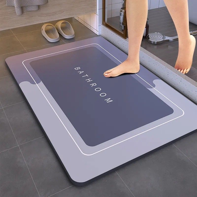 Super Absorbent Bath Mat Quick Drying Bathroom Rug Non-slip Entrance  Doormat Nappa Skin Floor Mats Toilet Carpet Home Decor