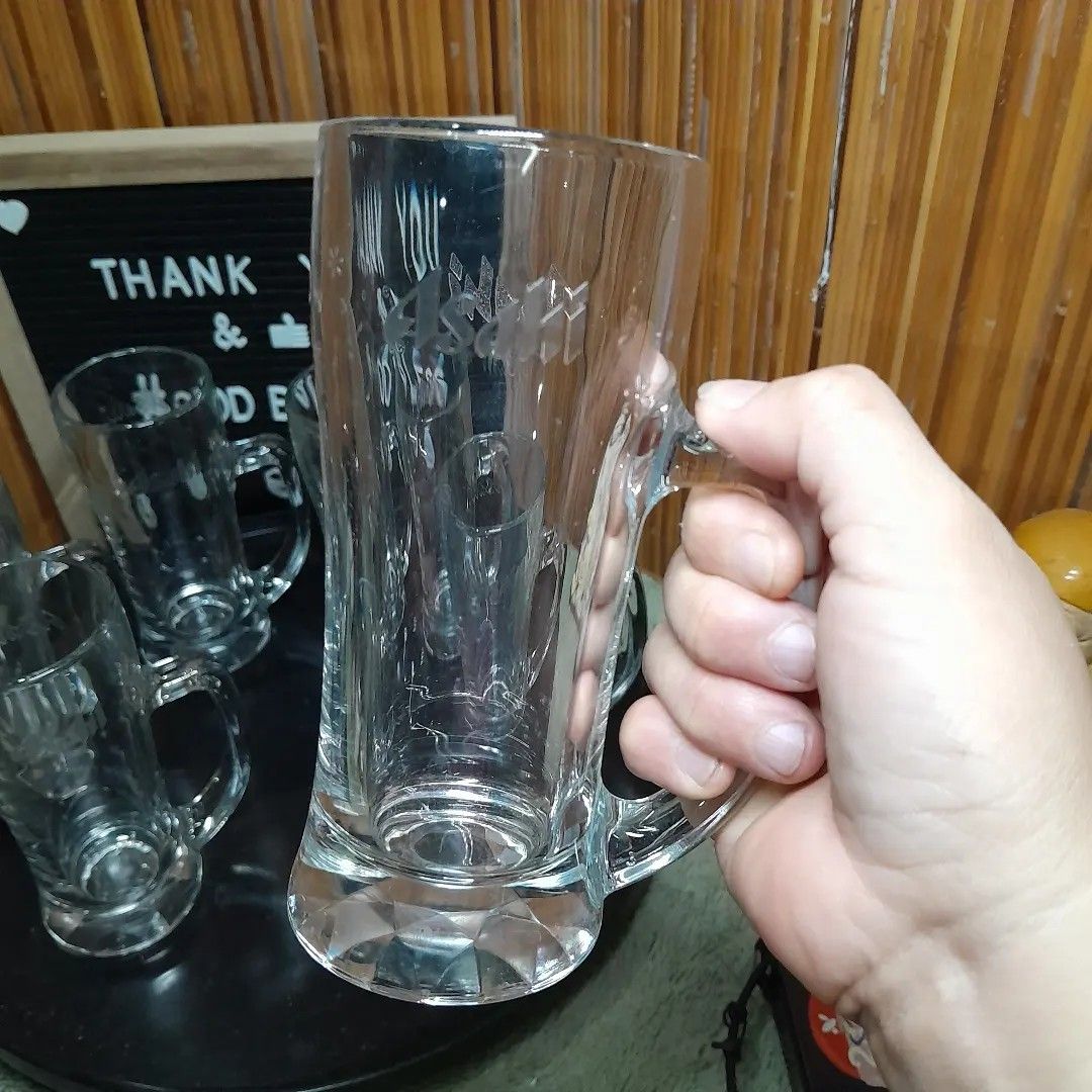 6 Regular Asahi Beer Glass (Category: Water Bottles & Tumblers) located in Malolos. Submitted by jestrelita (Listing ID 1231948192, Image 3). Description: 6 Regular Asahi Beer Glass P450 - thick glass for beer - good condition 🇯🇵🏯👘👺🗾🍱🎎🍜🍙.