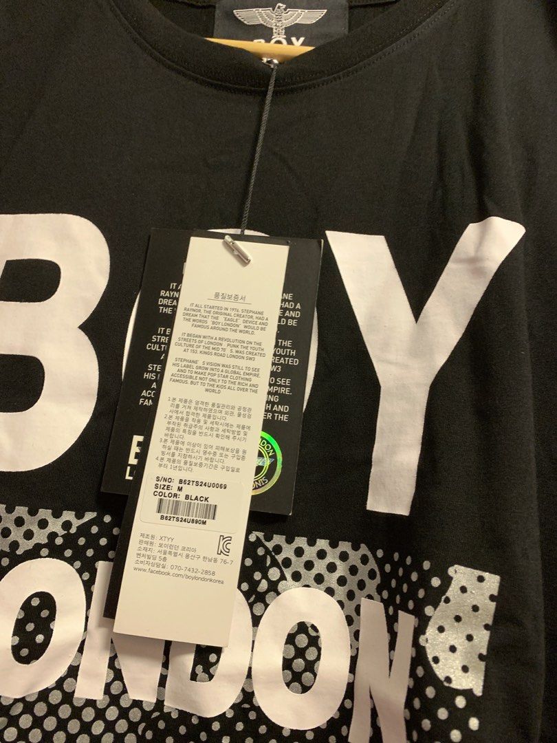 韓國boy London tee, 女裝, 上衣, T-shirt - Carousell