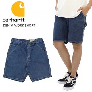 Foreign order Carhartt embroidered logo washed denim shorts62939560643971110