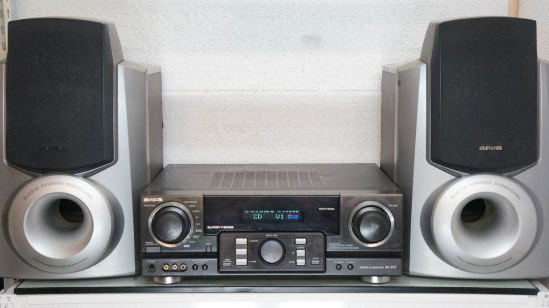 Aiwa AVS17 Stereo AV Receiver + SXWNF959 Speakers Combo Set, Audio