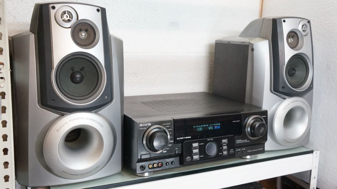 Aiwa AVS17 Stereo AV Receiver + SXWNF959 Speakers Combo Set, Audio