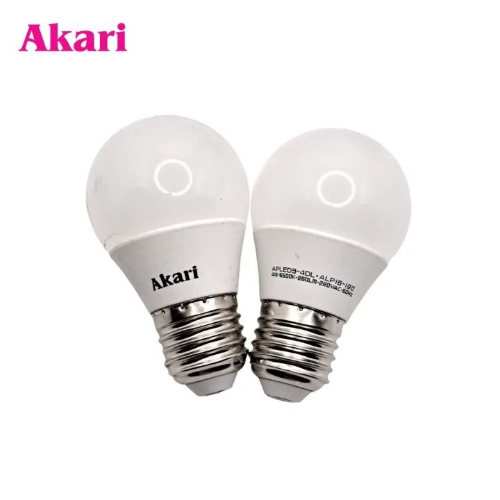 Akari Premiere LED Bulb 4 Watts Daylight - 4pc Pack (APLED3-4DL) (Category: Electrical, Adaptors & Sockets) located in Quezon City. Submitted by limanglass (Listing ID 1231803018, Image 3). Description: Description Akari LED Premiere Bulb 4 Watts - Daylight (APLED3-4DL) These Akari Premiere LEDs are adapted from the newest lighting technology (SMD LED) and designed for general lighting use. With up to 80% energy efficiency that offers brighter li