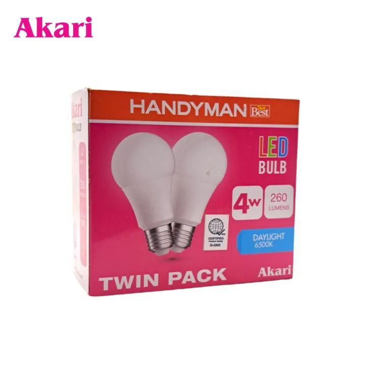 Akari Premiere LED Bulb 4 Watts Daylight - 4pc Pack (APLED3-4DL) (Category: Electrical, Adaptors & Sockets) located in Quezon City. Submitted by limanglass (Listing ID 1231803018, Image 2). Description: Description Akari LED Premiere Bulb 4 Watts - Daylight (APLED3-4DL) These Akari Premiere LEDs are adapted from the newest lighting technology (SMD LED) and designed for general lighting use. With up to 80% energy efficiency that offers brighter li