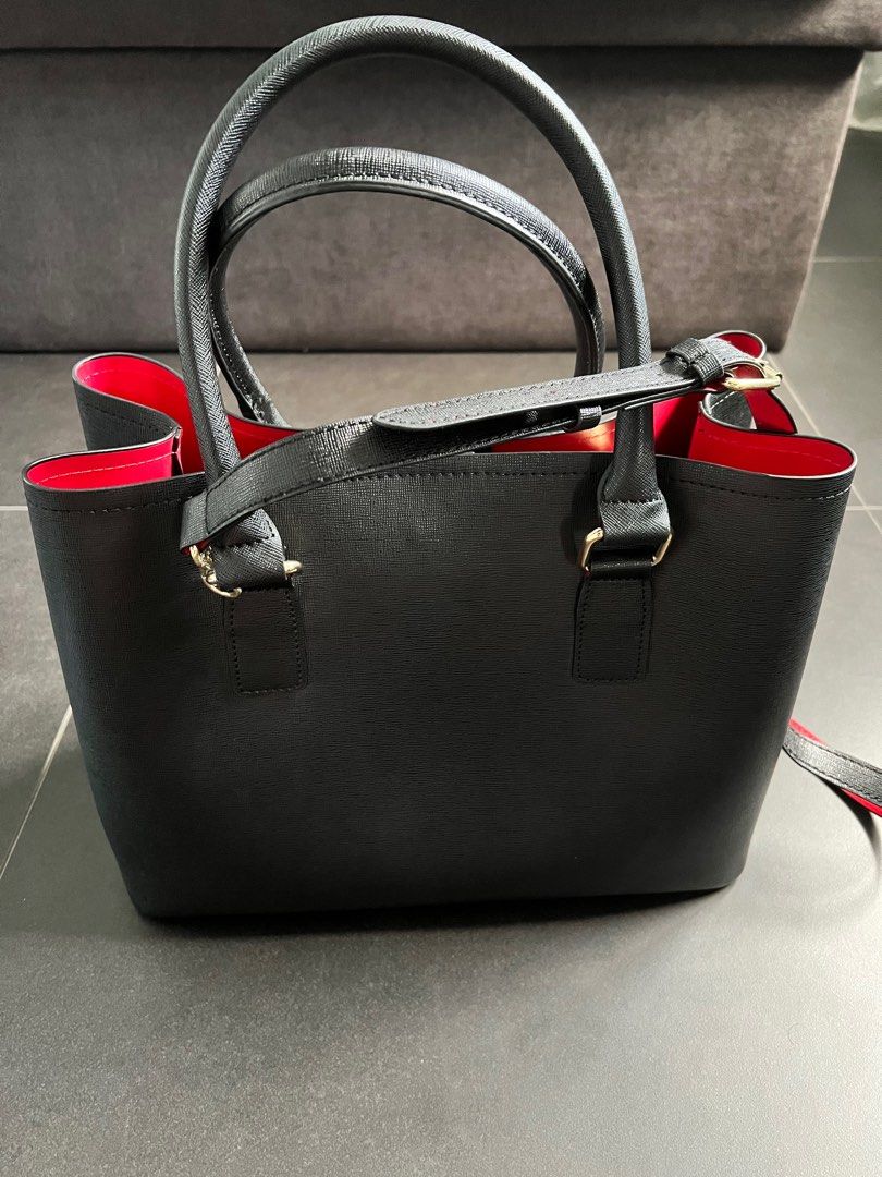 Aldo black and red tote with shoulder strap