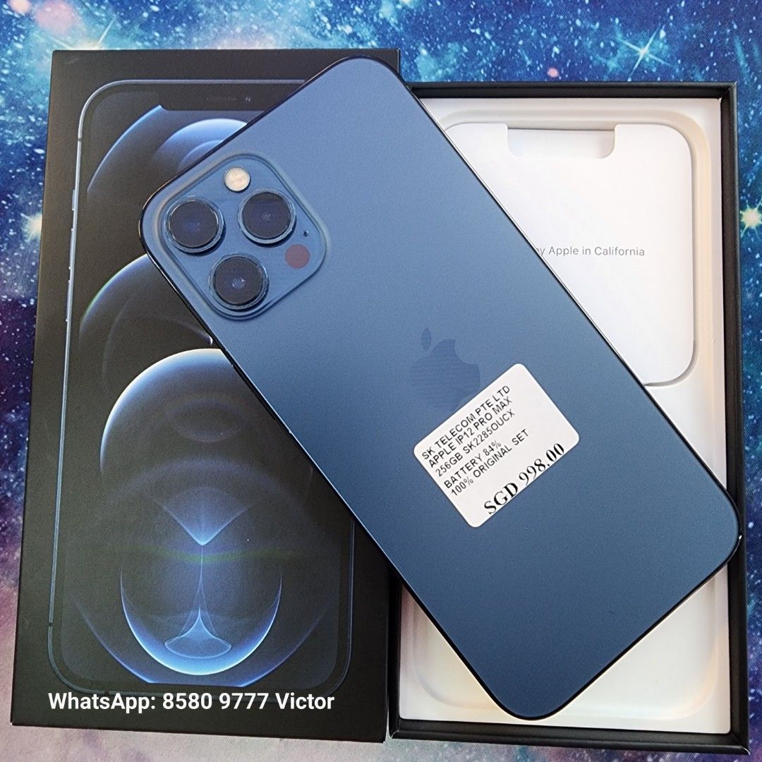 IPhone12ProMax 256GB パシフィックブルー バッテリー100% Amazon | 【整備済み品】 Apple iPhone 12 Pro Max 256GB